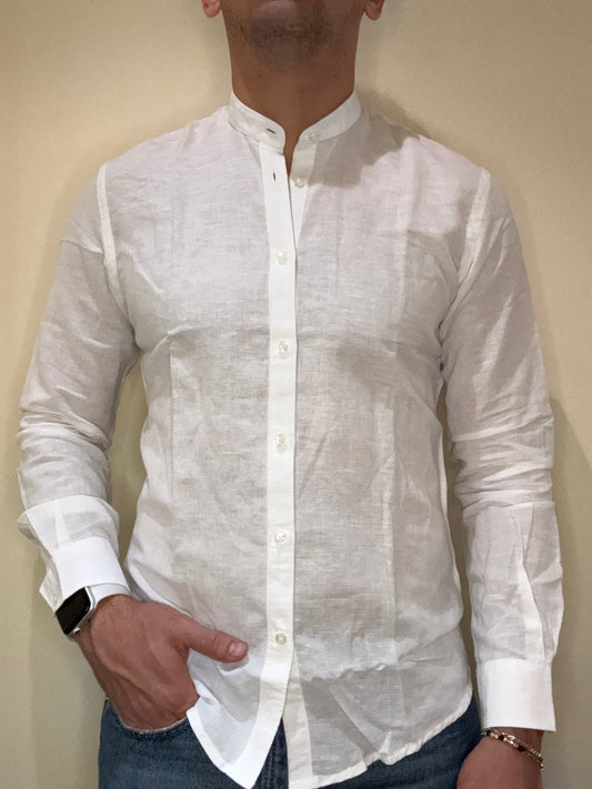 CAMICIA OVER-D COLLETTO FRANCESE BIANCA C12