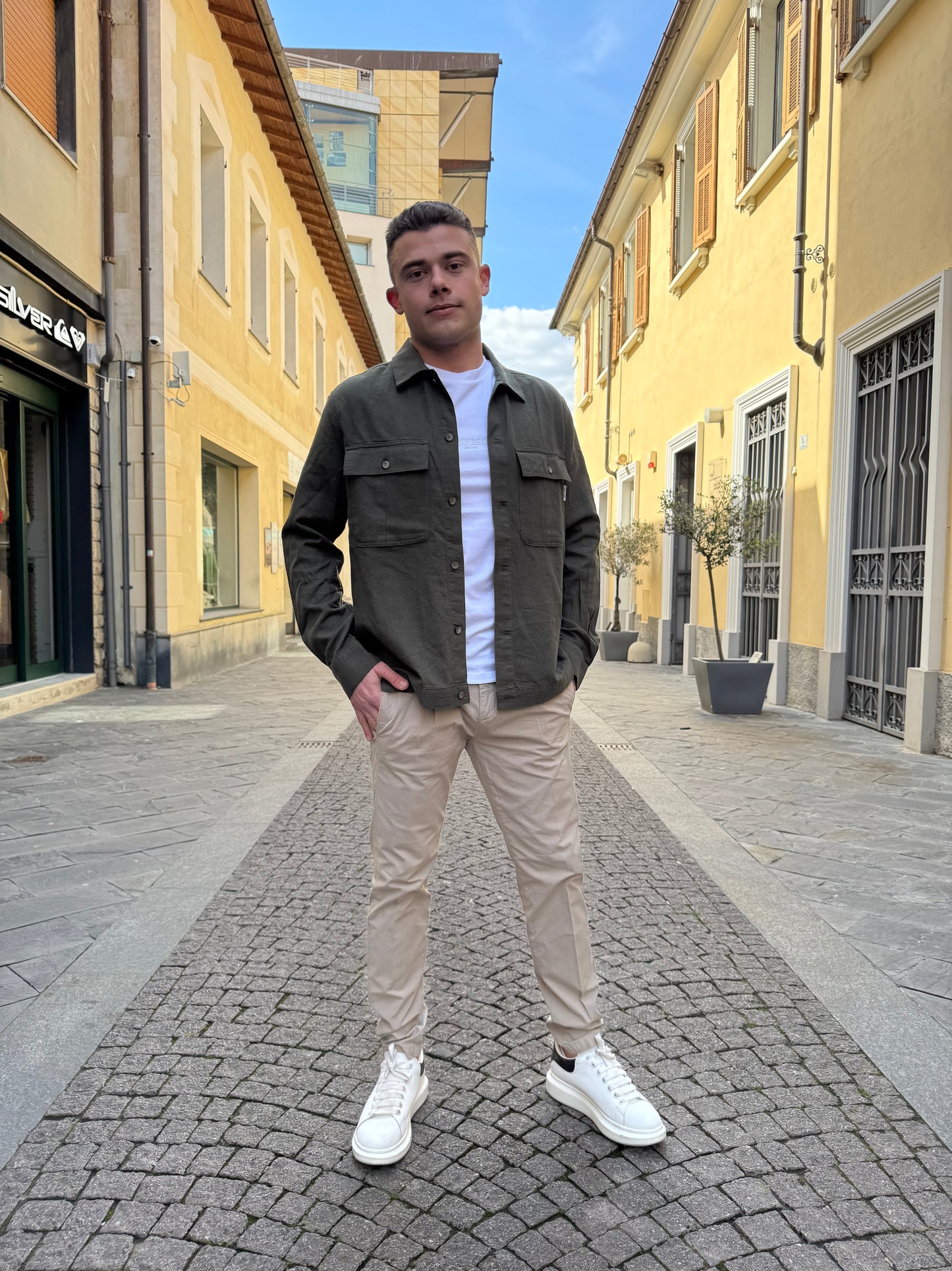 OVERSHIRT ONLY&SONS VERDE MILITARE 22019758