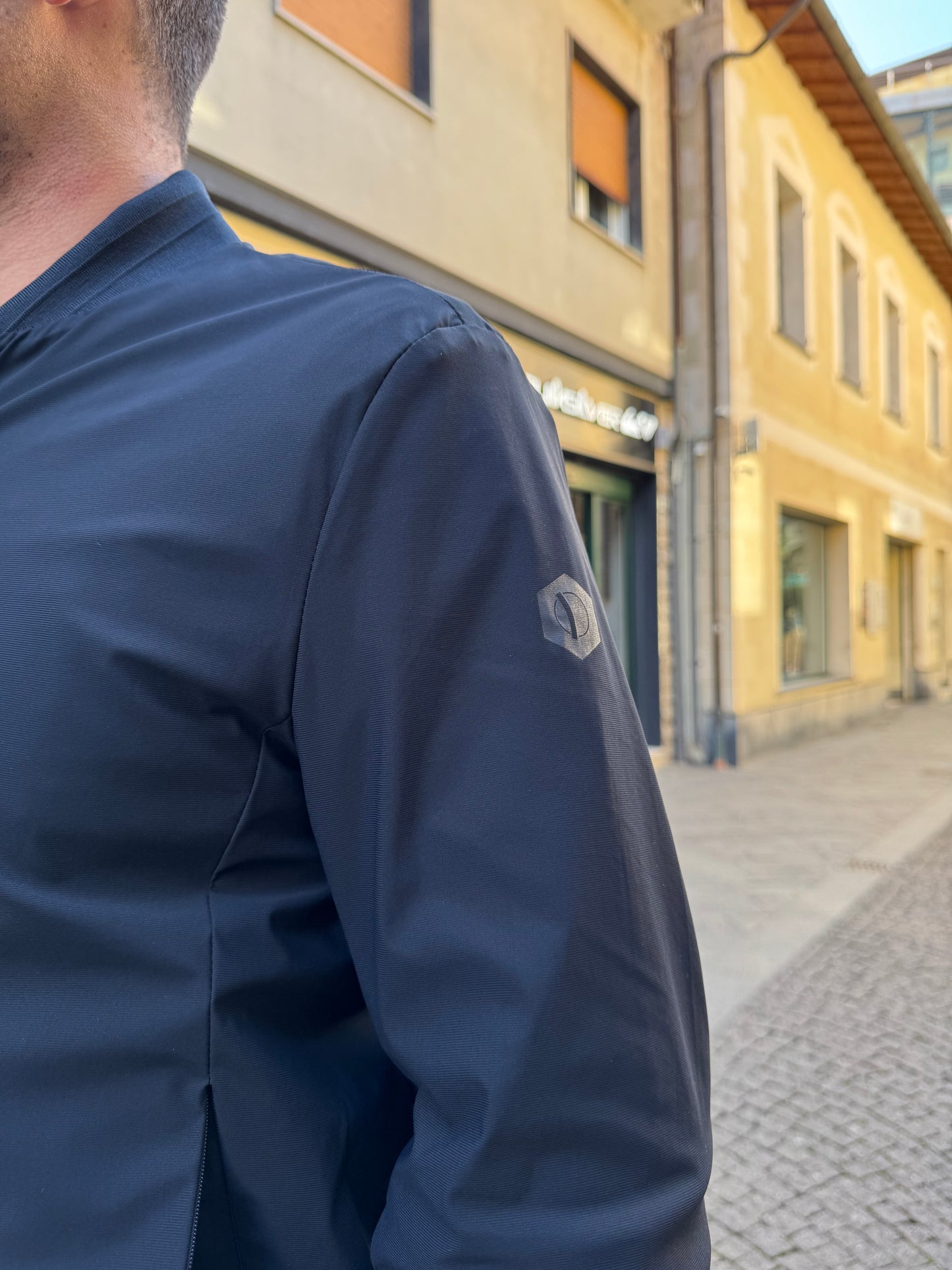 GIUBBOTTO BOMBER OVER-D BLU J08 OVER-D