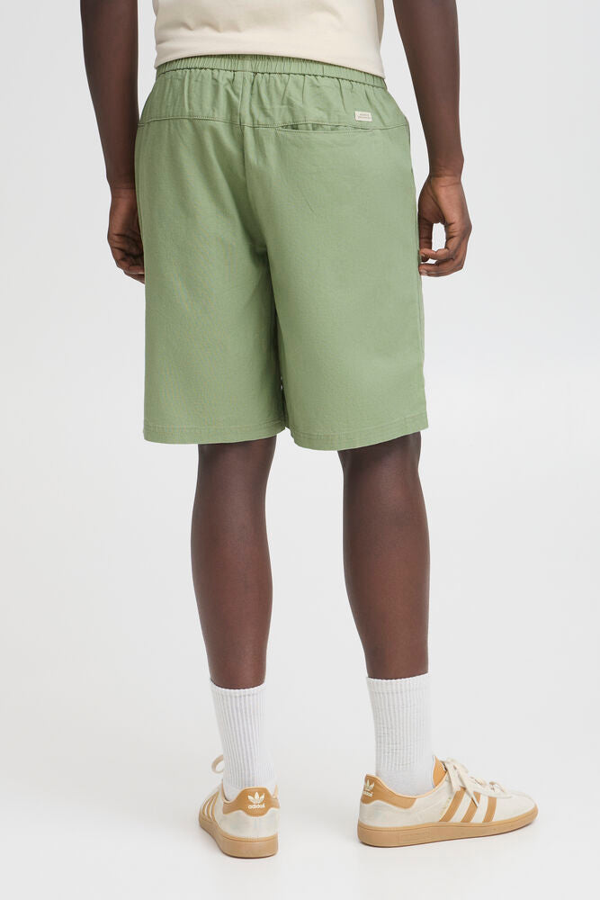 BLEND Bermuda misto lino con coulisse verde BLEND