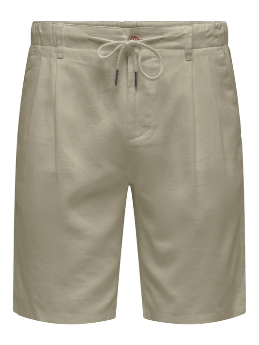 BERMUDA ONLY&SONS MISTO LINO BEIGE 22029244