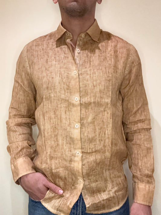 CAMICIA LINO SEINSE SENAPE CE998SS