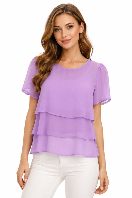KORALLINE Blusa a tre strati Lilla KORALLINE
