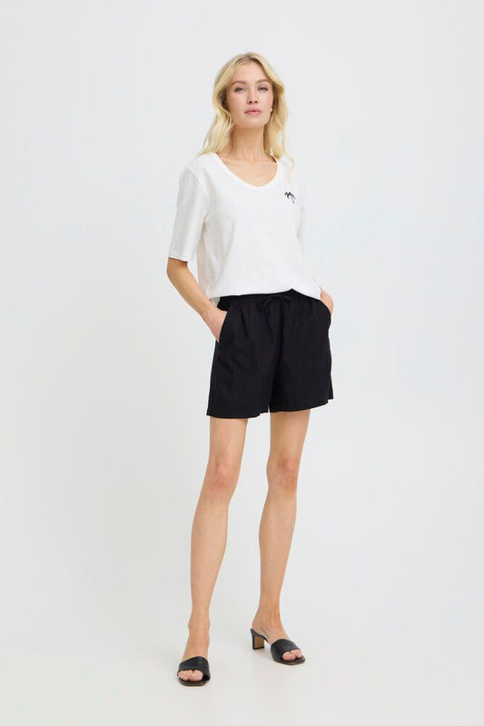 B.YOUNG Pantaloncino in mistolino con Coulisse nero B.YOUNG