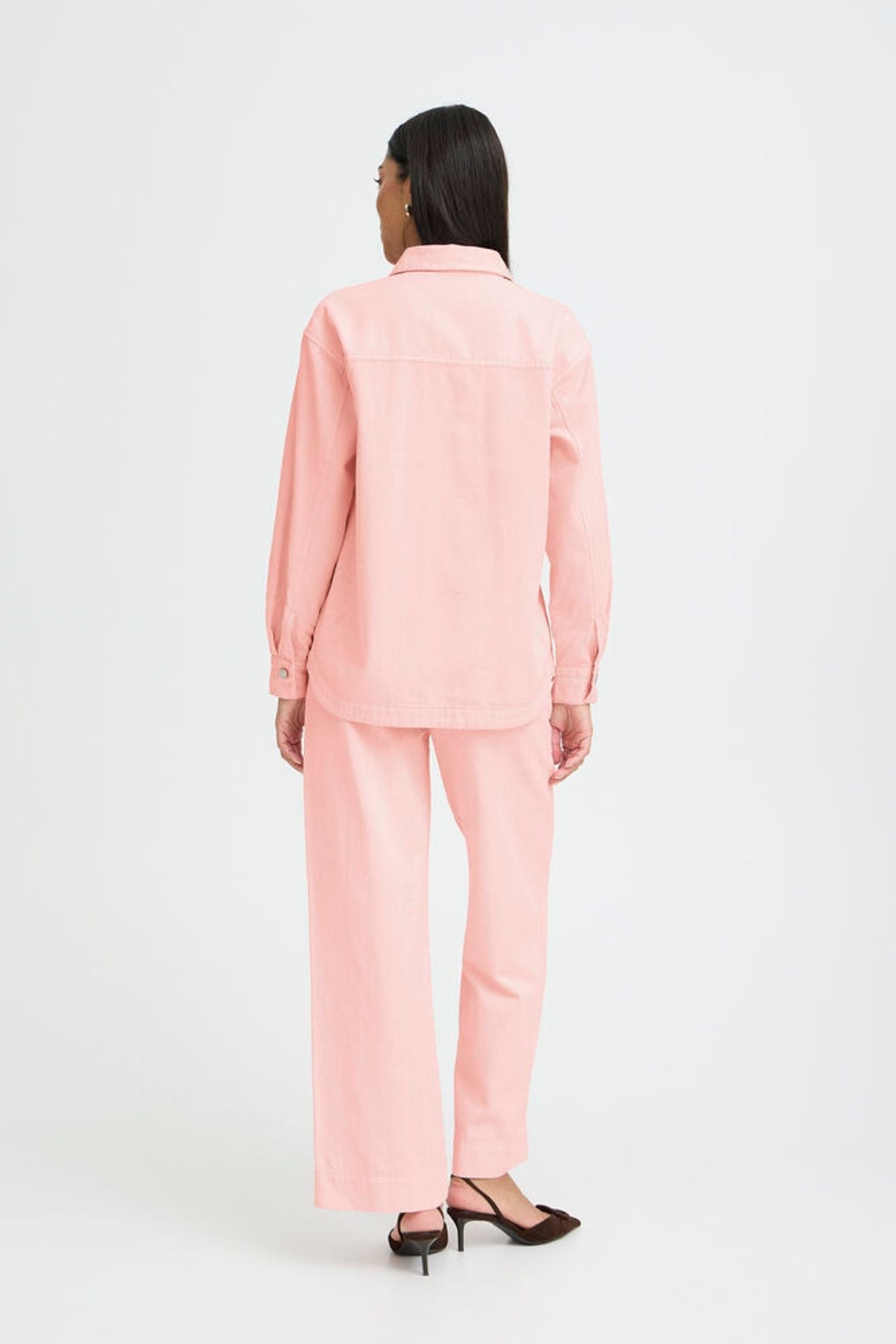 B.YOUNG Camicia Oversize in Denim rosa