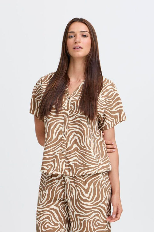 B.YOUNG Overshirt con fantasia animailer