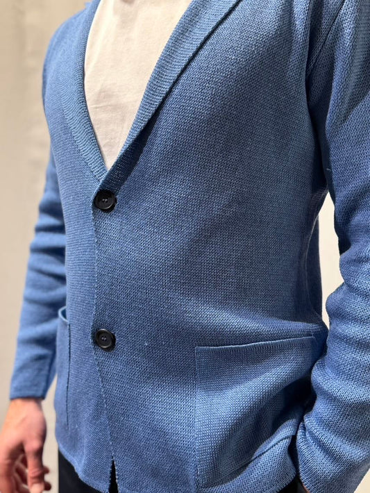 OVER-D Giacca cardigan con due bottoni aviazione OVER-D