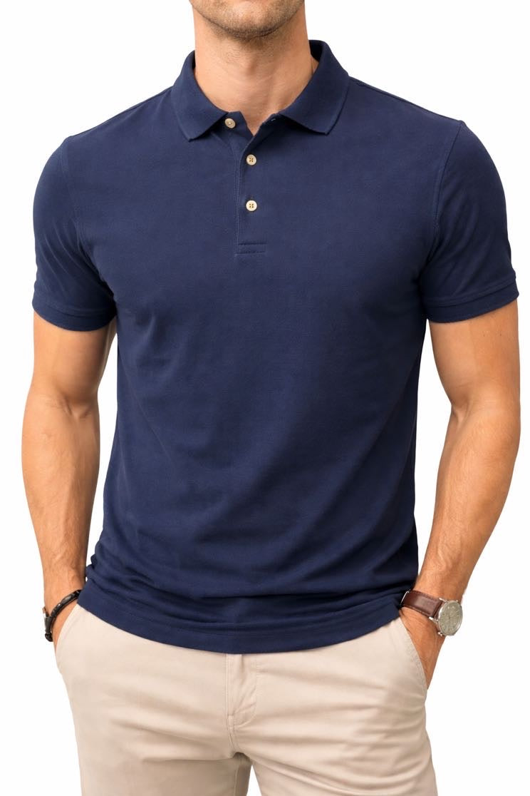 OVER-D Polo basica blu OVER-D