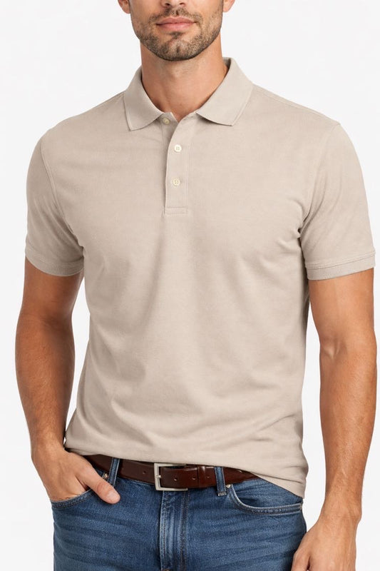 OVER-D Polo basica beige OVER-D