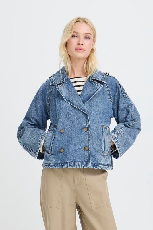 B.YOUNG Giacca trench blu B.YOUNG