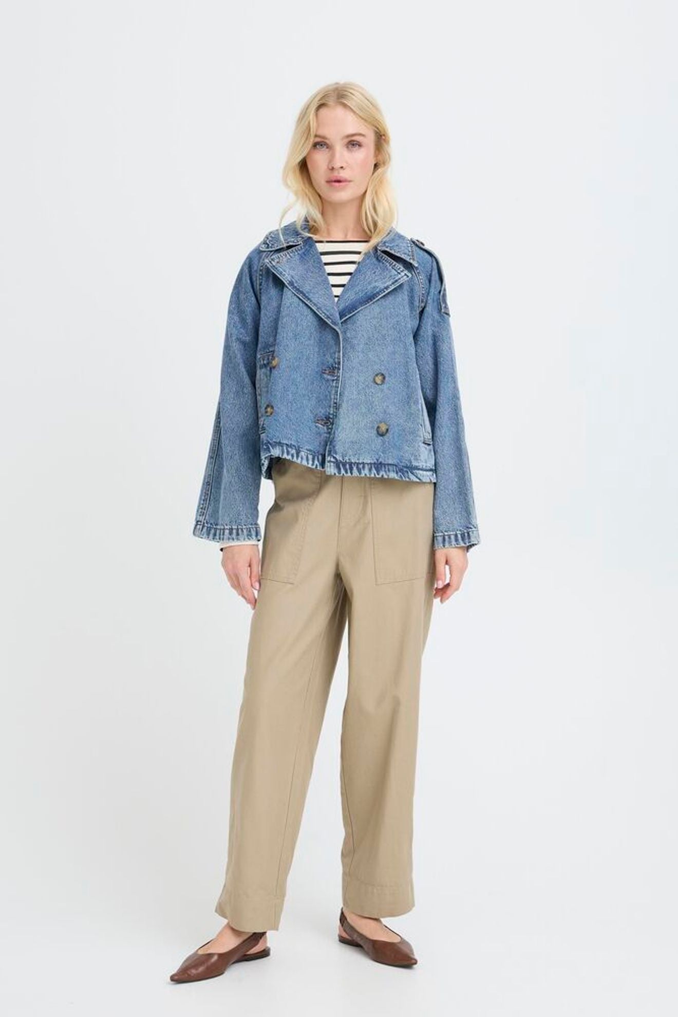 B.YOUNG Giacca trench blu B.YOUNG