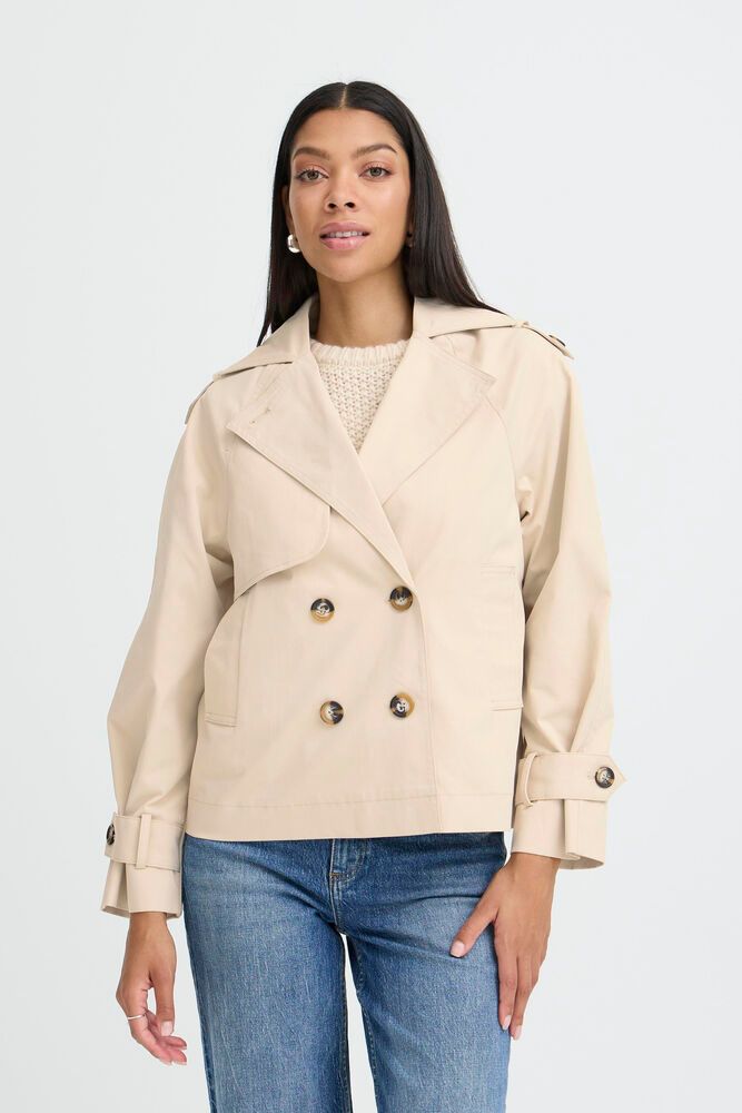 B.YOUNG Giacca trench corta beige B.YOUNG