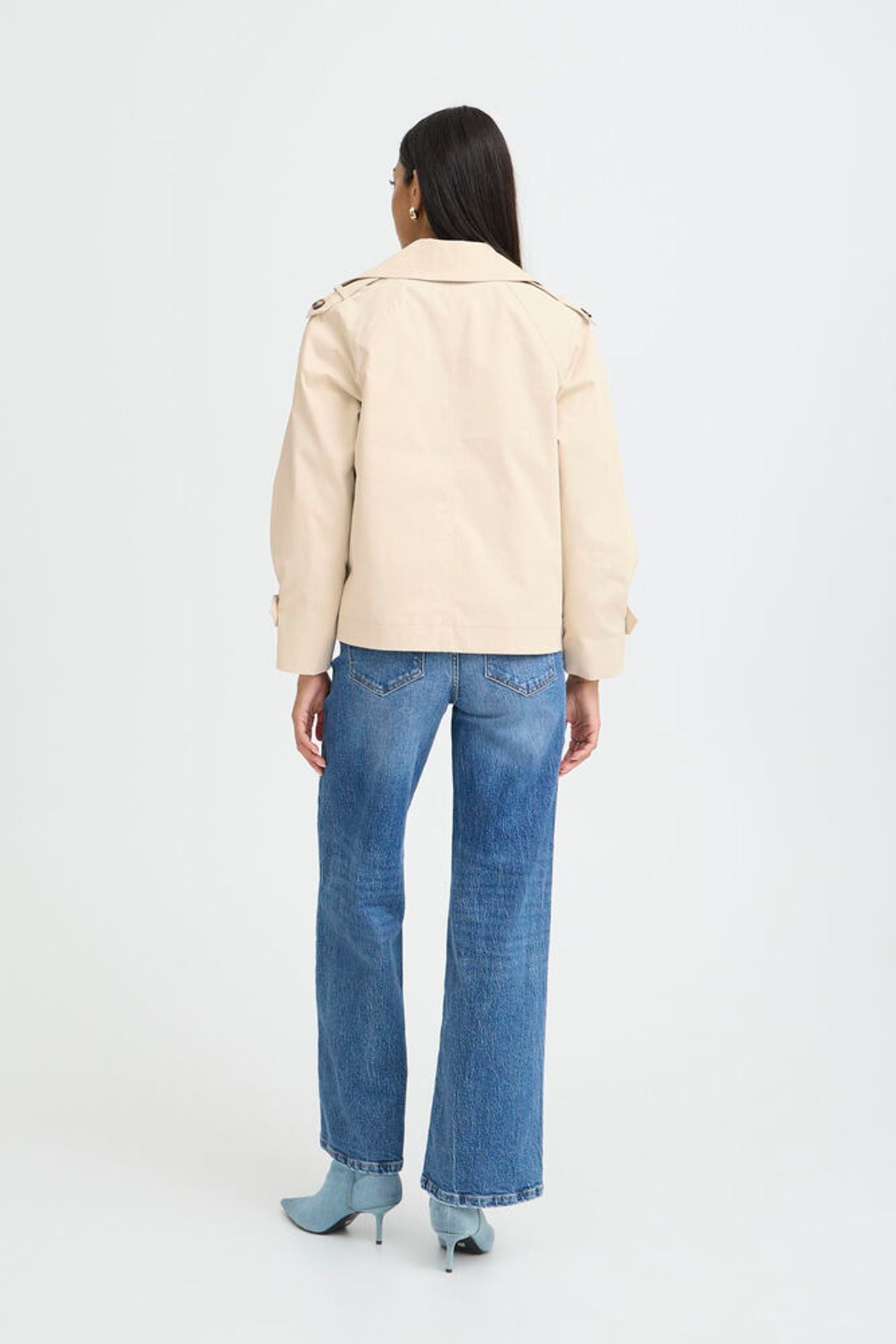 B.YOUNG Giacca trench corta beige B.YOUNG