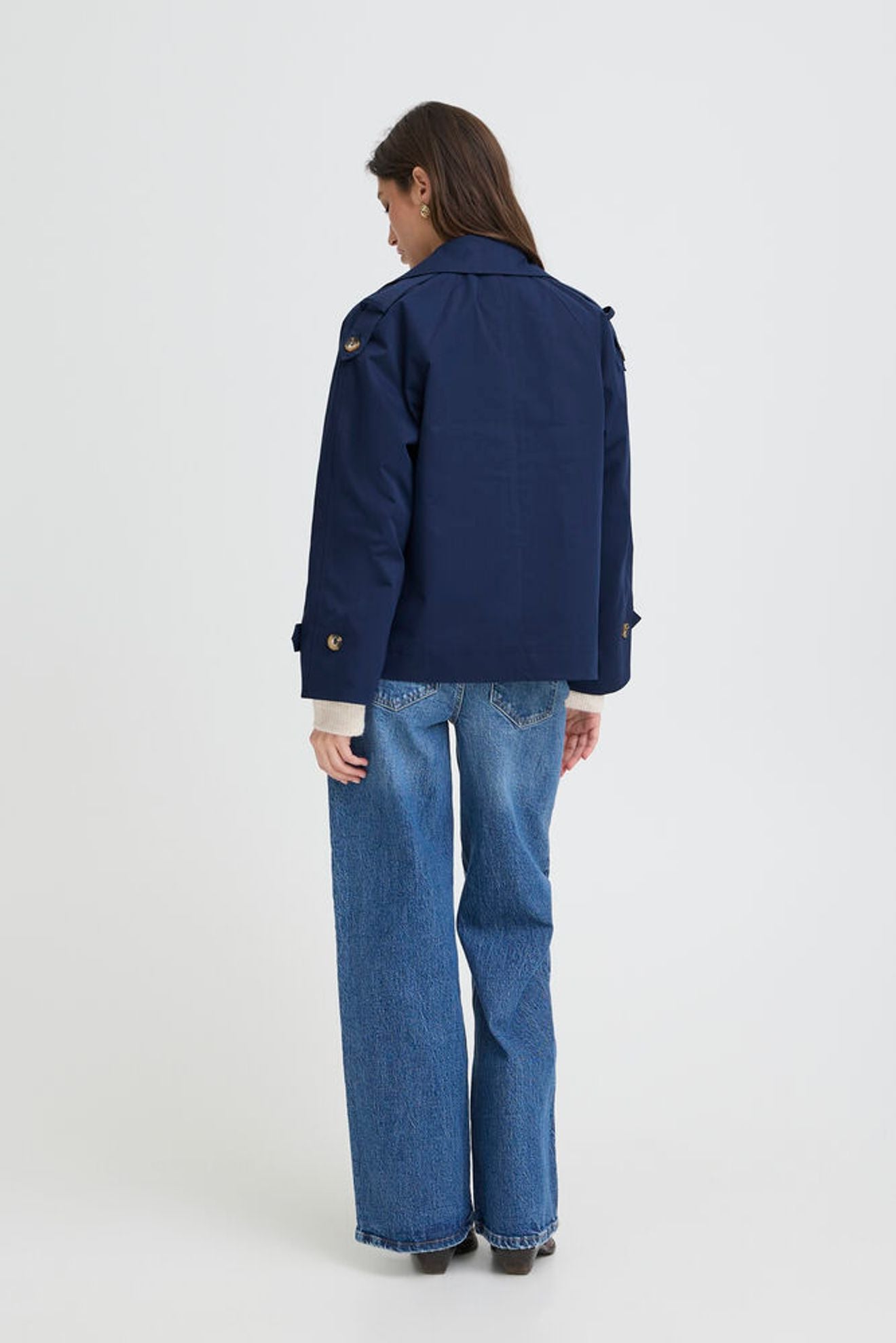 B.YOUNG Giacca trench corta blu B.YOUNG