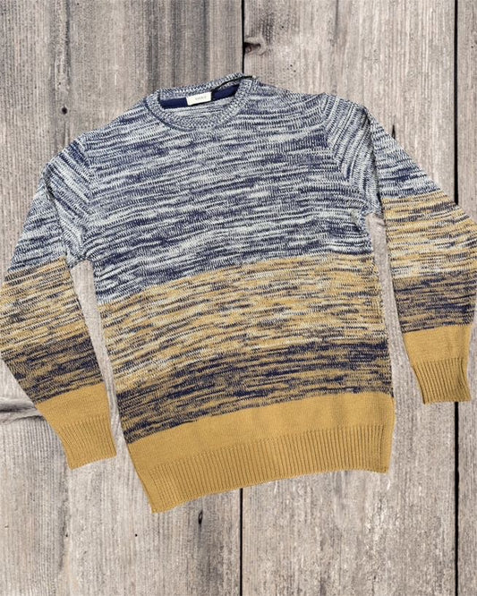 OVER-D Maglioncino girocollo multicolor blu OVER-D