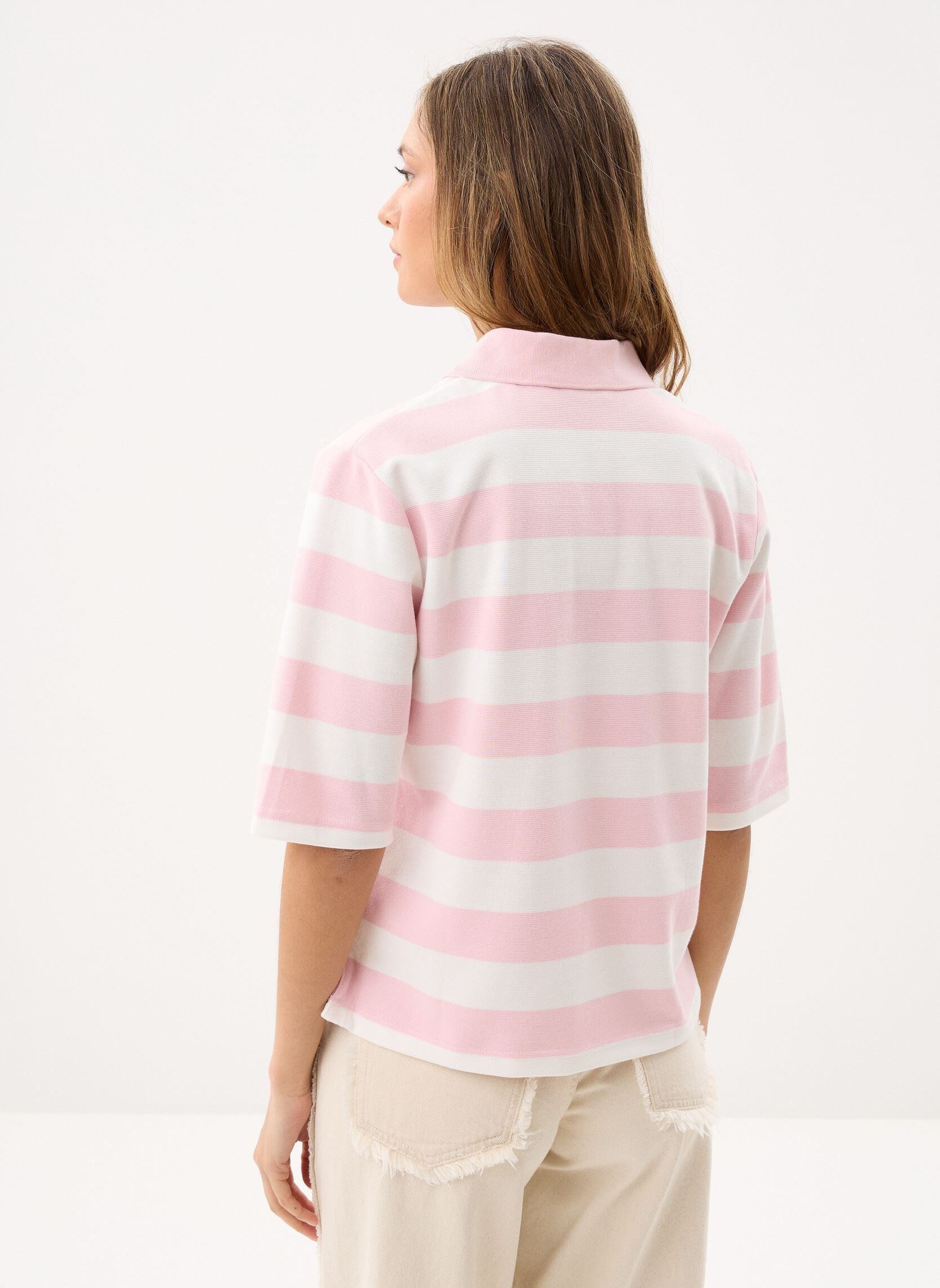 B.YOUNG Polo a righe rosa B.YOUNG