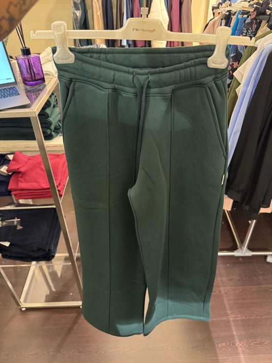 DROPIN Pantalone sportivo palazzo verde bosco DROPIN