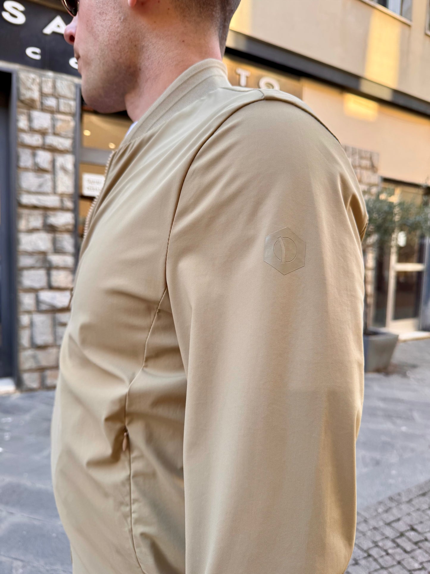 GIUBBOTTO BOMBER OVER-D BEIGE J08 OVER-D