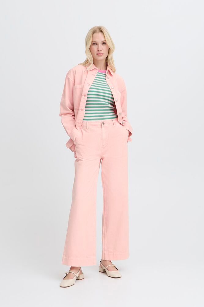 B.YOUNG Jeans gamba larga rosa cipria B.YOUNG