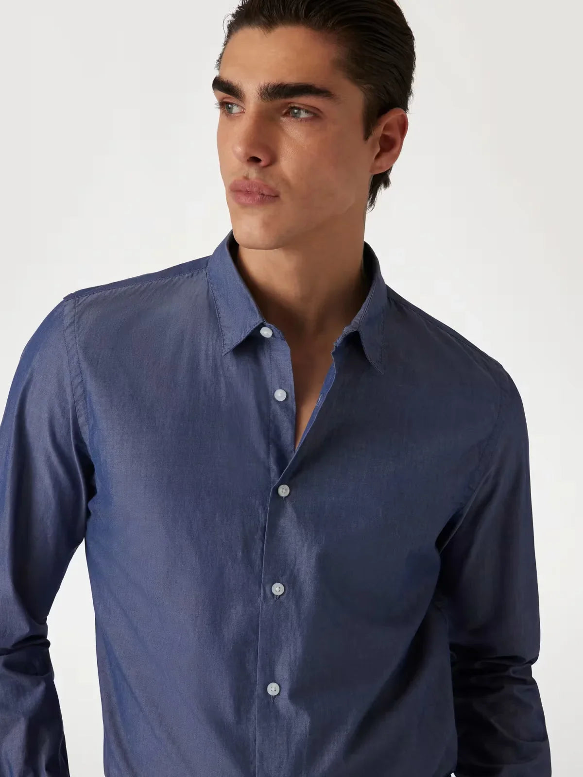 GUESS Camicia classica blu denim GUESS