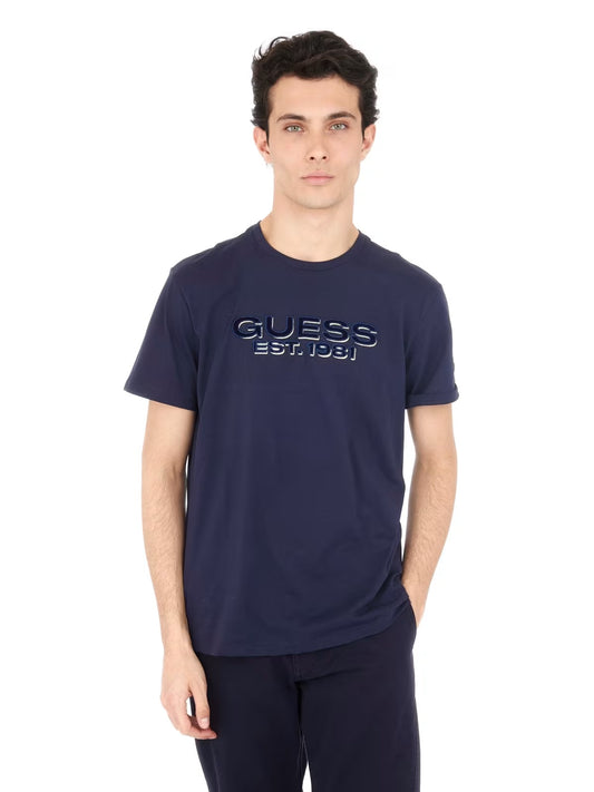 T-SHIRT GUESS BLU M5RI50