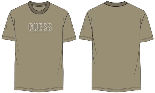 GUESS T-shirt nera con logo centrale
