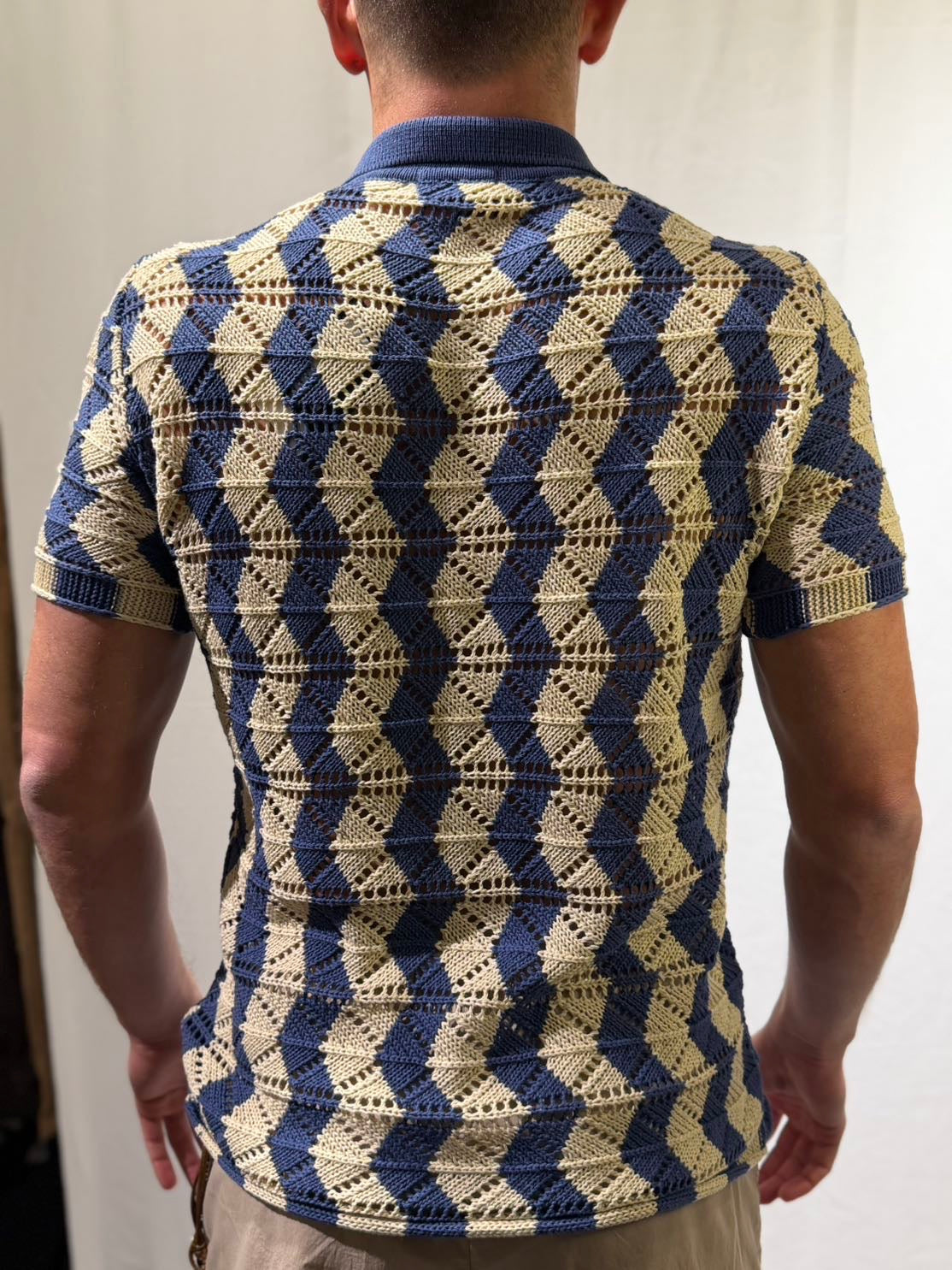 OVER-D T-shirt con stampa celeste OVER-D