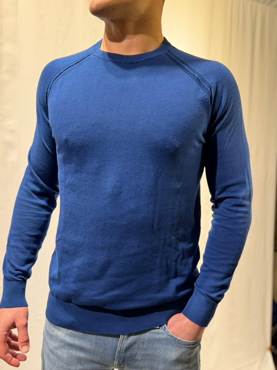 OVER-D Maglioncino girocollo blu OVER-D