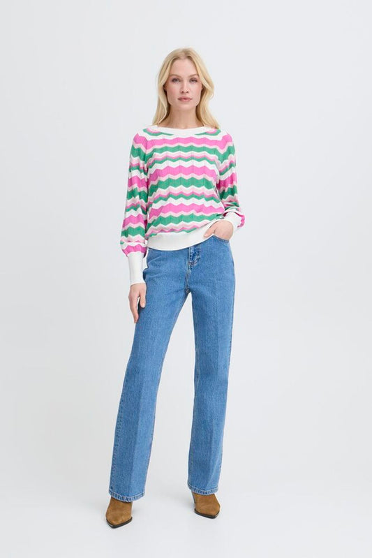 B.YOUNG Maglioncino con Motivo rosa