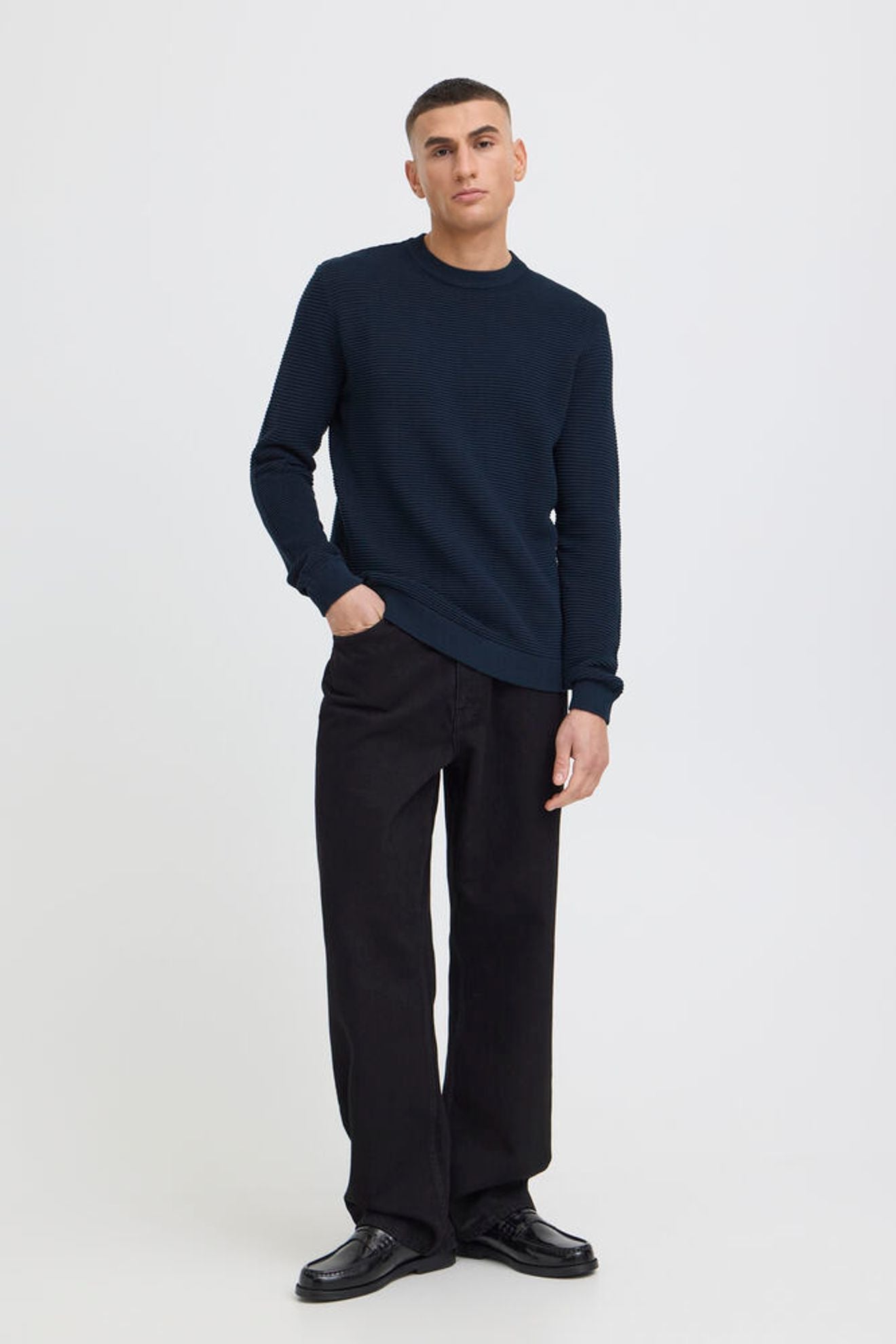 SOLID Maglioncino girocollo blu SOLID