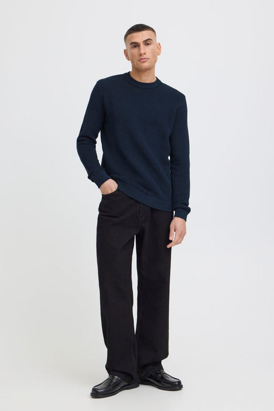 SOLID Maglioncino girocollo blu SOLID