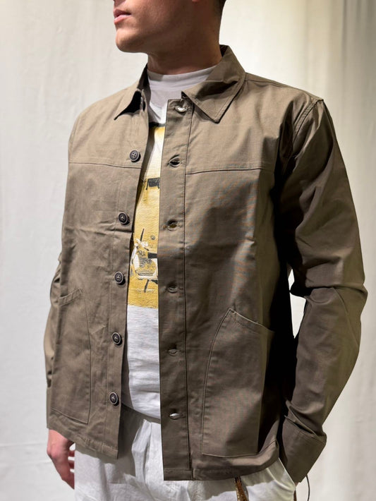 SOLID Overshirt tortora con bottoni SOLID