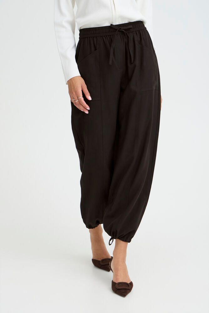 B.YOUNG Pantalone palazzo morbido nero B.YOUNG