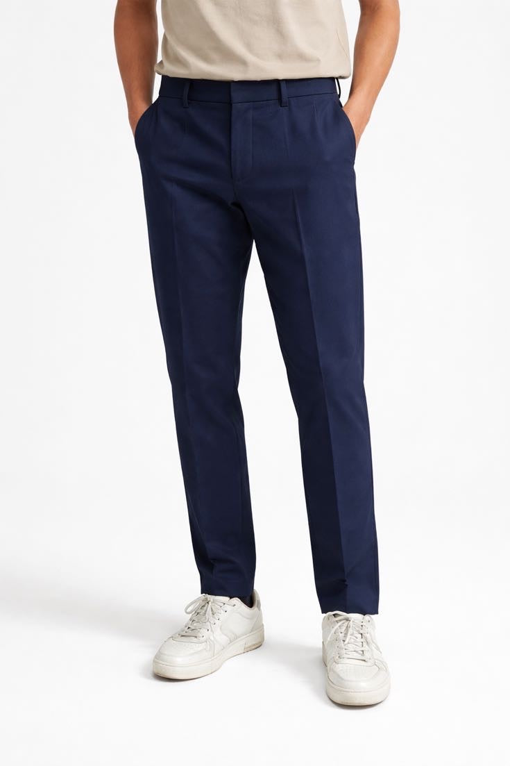 OVER-D Pantalone tapered fit blu OVER-D