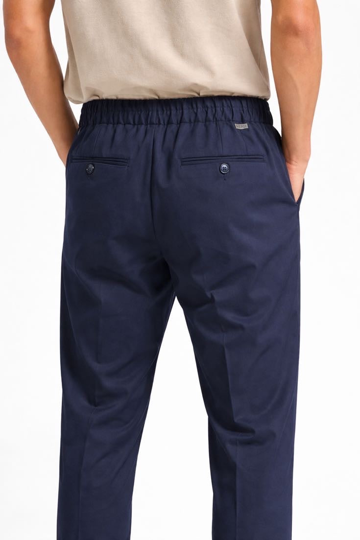 OVER-D Pantalone tapered fit blu OVER-D
