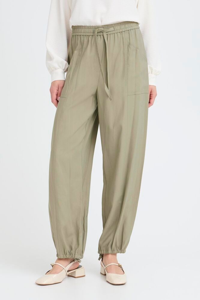 B.YOUNG Pantalone palazzo morbido verde salvia B.YOUNG