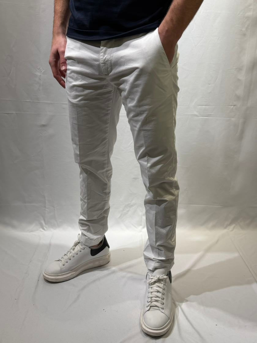 OVER-D Pantalone chino bianco slim fit OVER-D
