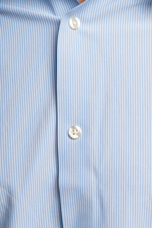 GUESS Camicia gessata celeste e bianca GUESS