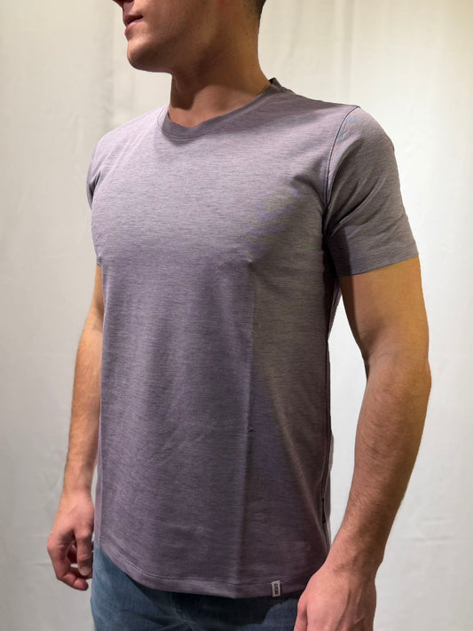 OVER-D T-shirt in micro piquet blu OVER-D