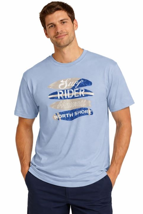 OVER-D T-shirt con stampa celeste OVER-D