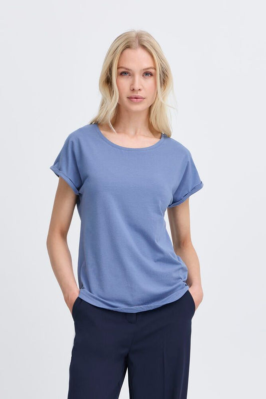 B.YOUNG T-shirt basica celeste B.YOUNG