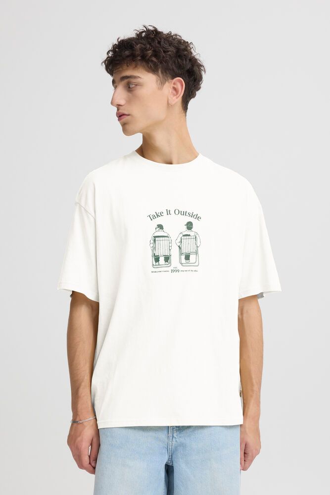 SOLID T-shirt over bianca con stampa sul retro SOLID