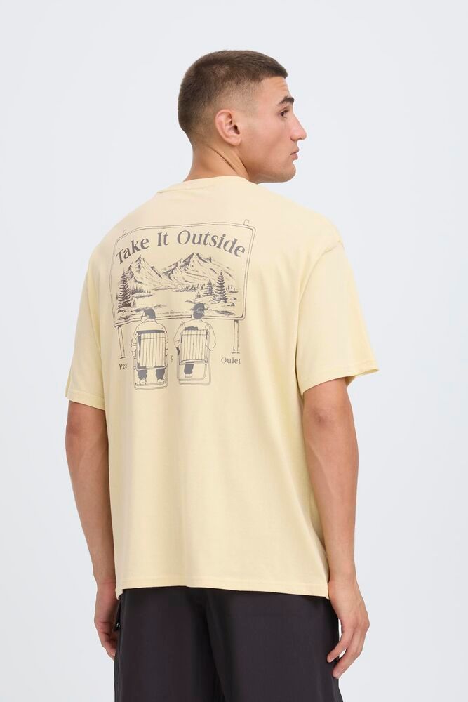 SOLID T-shirt over gialla con stampa sul retro SOLID