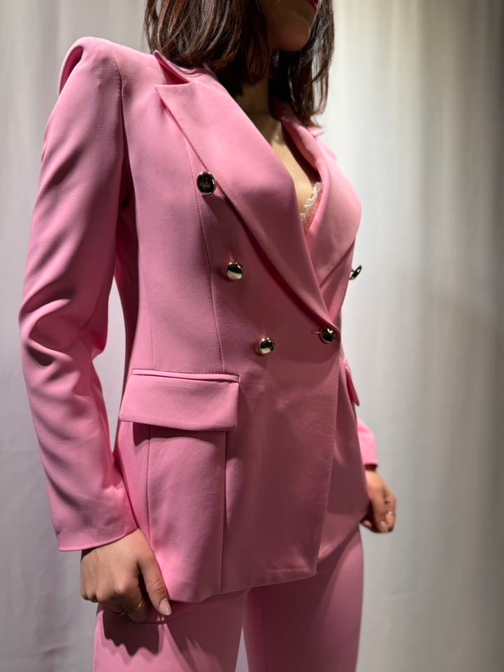 MARYLEY Tailleur giacca Doppiopetto + pantalone a zampa bubble MARYLEY