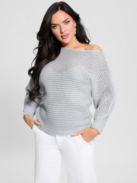MAGLIONCINO GUESS GRIGIO MELANGE W5RR97