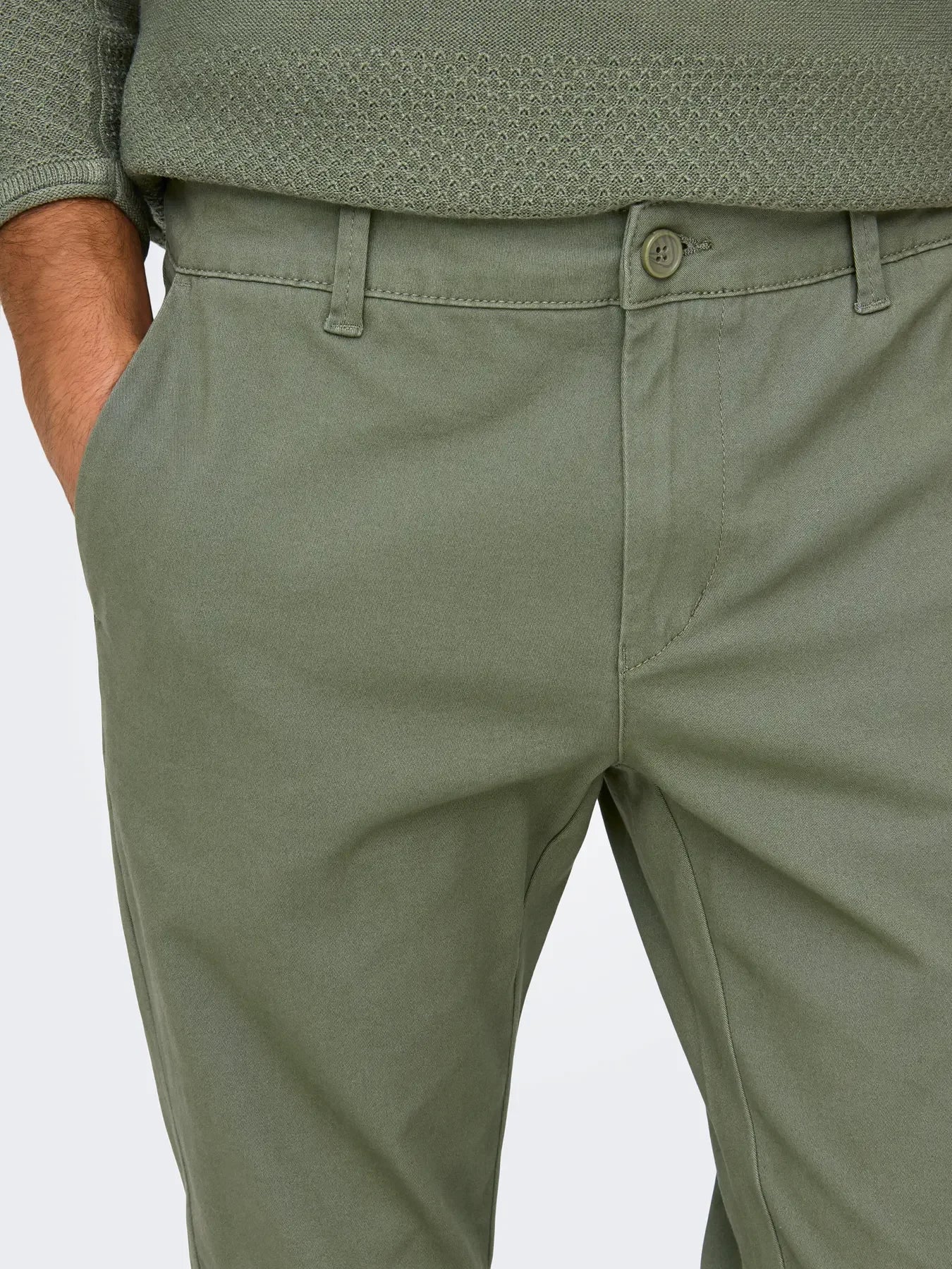 PANTALONI CHINOS ONLY&SONS VERDE 22027773