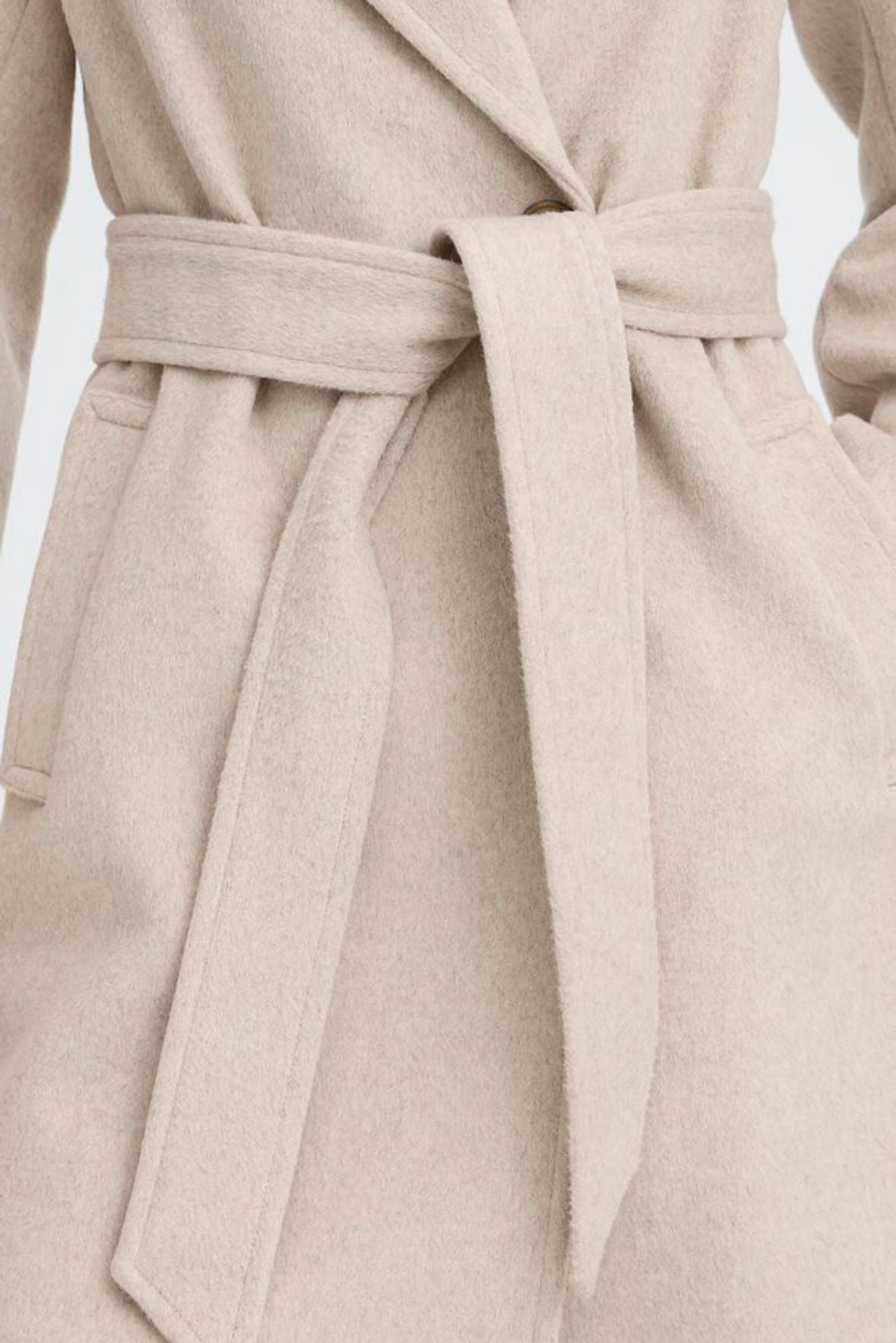 B.YOUNG Cappotto con cintura beige B.YOUNG