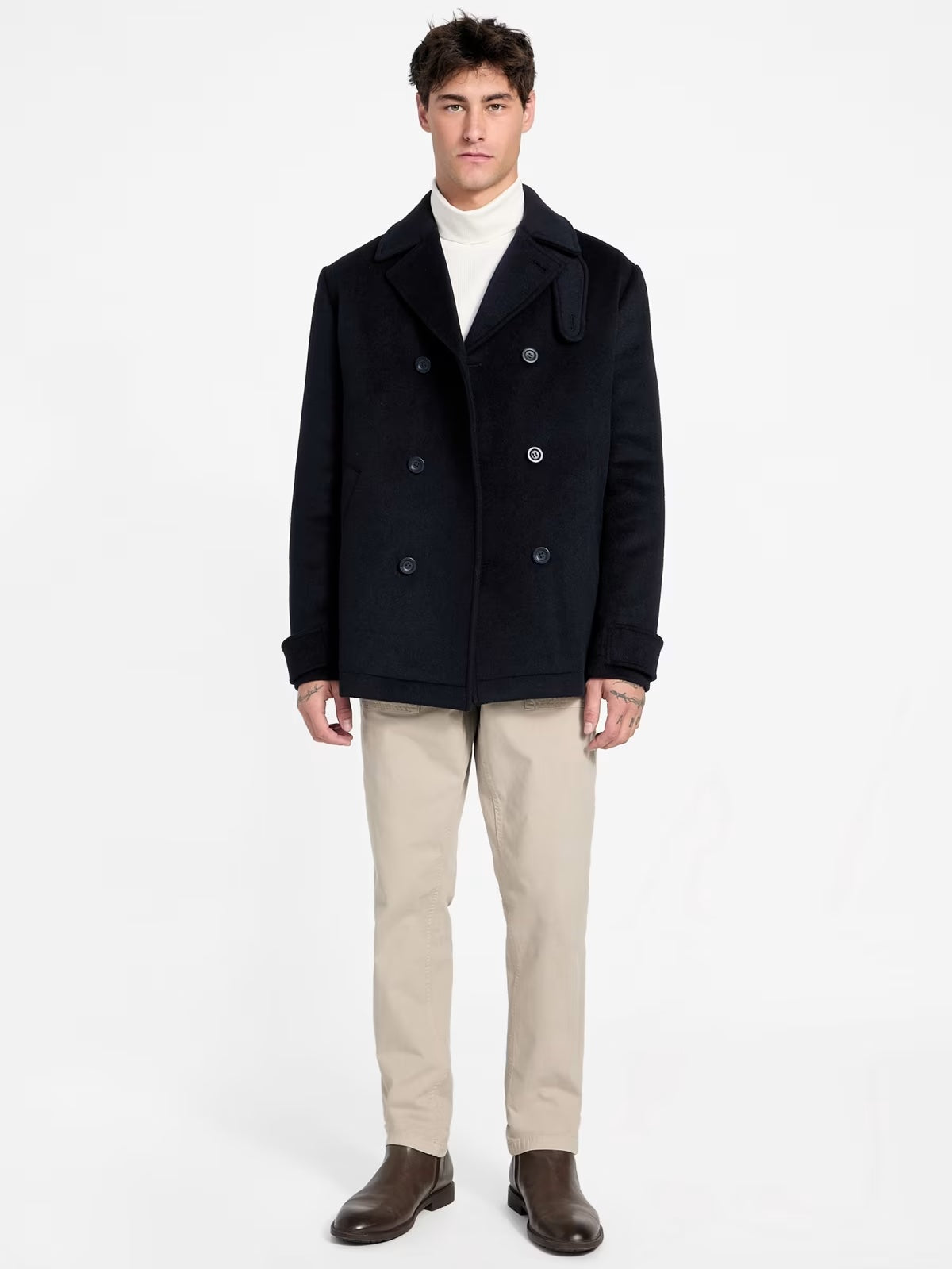 GUESS Cappotto doppiopetto blu GUESS