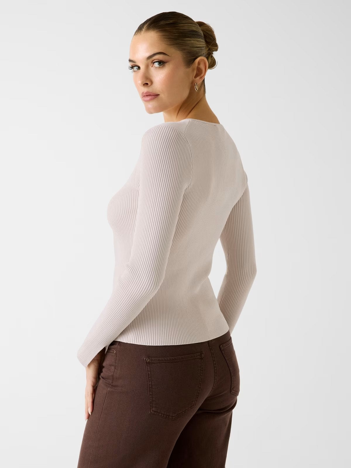 GUESS Cardigan con bottoni gioiello bianco