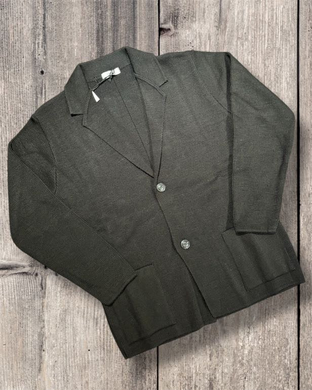 OVER-D Giacca cardigan con due bottoni nera OVER-D